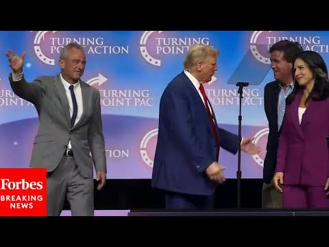 RFK Jr. Trump Tulsi Gabbard Tucker Carlson at Duluth Georgia rally for Turning Point USA